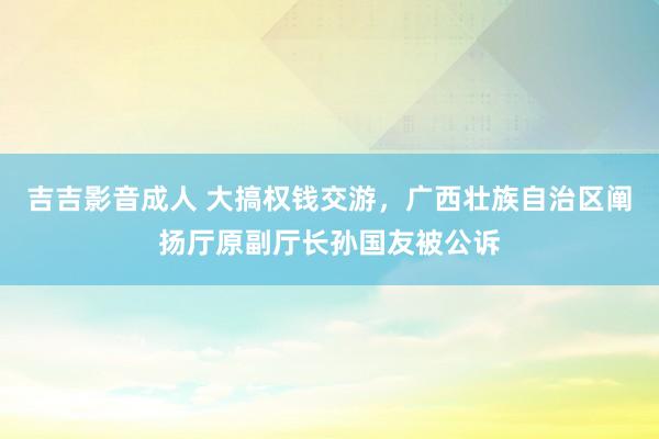 吉吉影音成人 大搞权钱交游，广西壮族自治区阐扬厅原副厅长孙国友被公诉