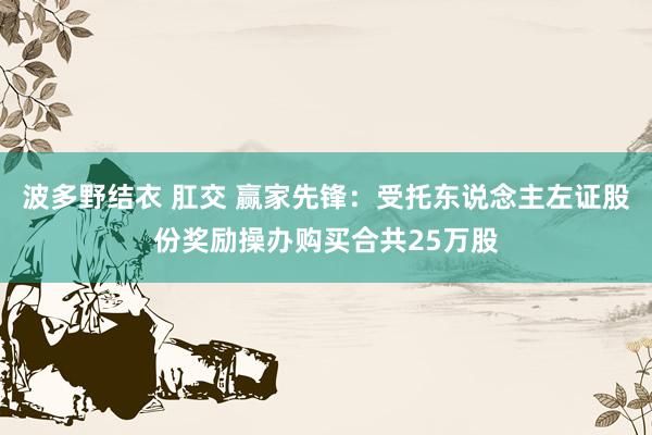 波多野结衣 肛交 赢家先锋：受托东说念主左证股份奖励操办购买合共25万股