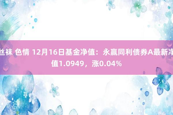 丝袜 色情 12月16日基金净值：永赢同利债券A最新净值1.0949，涨0.04%
