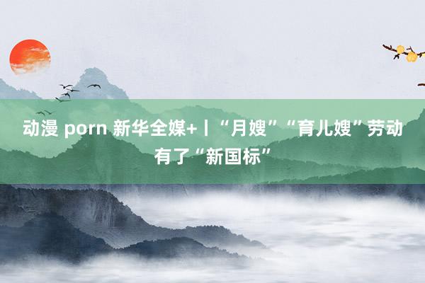 动漫 porn 新华全媒+丨“月嫂”“育儿嫂”劳动有了“新国标”