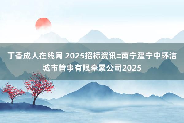 丁香成人在线网 2025招标资讯=南宁建宁中环洁城市管事有限牵累公司2025
