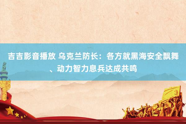 吉吉影音播放 乌克兰防长：各方就黑海安全飘舞、动力智力息兵达成共鸣