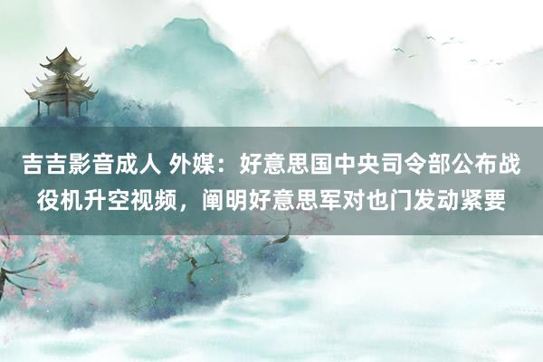 吉吉影音成人 外媒：好意思国中央司令部公布战役机升空视频，阐明好意思军对也门发动紧要