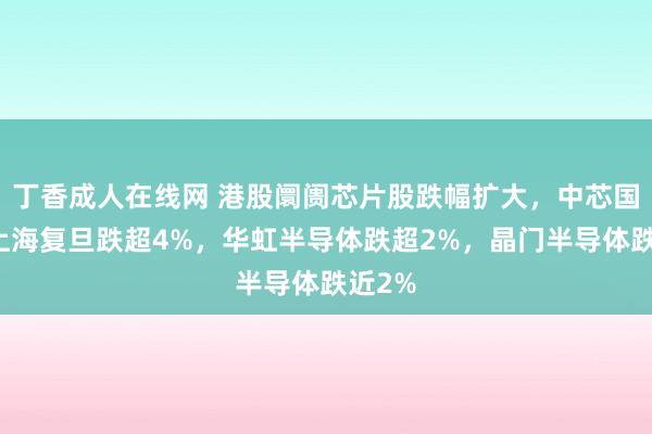 丁香成人在线网 港股阛阓芯片股跌幅扩大，中芯国外、上海复旦跌超4%，华虹半导体跌超2%，晶门半导体跌近2%