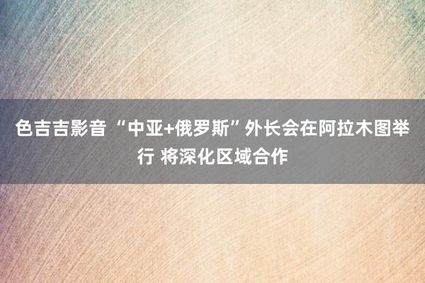 色吉吉影音 “中亚+俄罗斯”外长会在阿拉木图举行 将深化区域合作