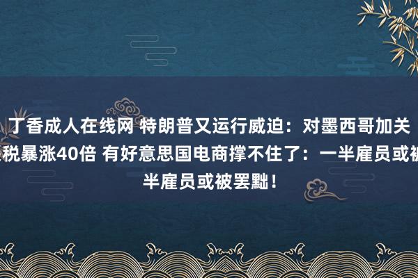 丁香成人在线网 特朗普又运行威迫：对墨西哥加关税！关税暴涨40倍 有好意思国电商撑不住了：一半雇员或被罢黜！