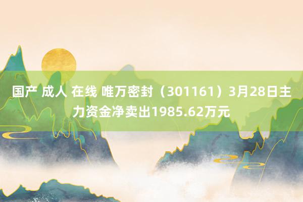 国产 成人 在线 唯万密封（301161）3月28日主力资金净卖出1985.62万元
