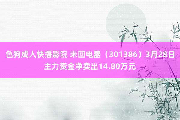 色狗成人快播影院 未回电器（301386）3月28日主力资金净卖出14.80万元