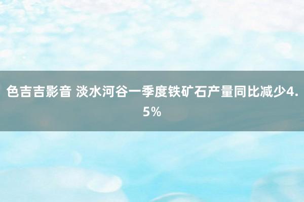 色吉吉影音 淡水河谷一季度铁矿石产量同比减少4.5%