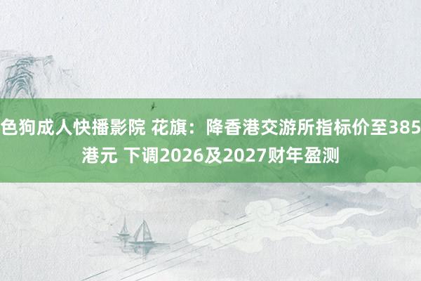 色狗成人快播影院 花旗：降香港交游所指标价至385港元 下调2026及2027财年盈测