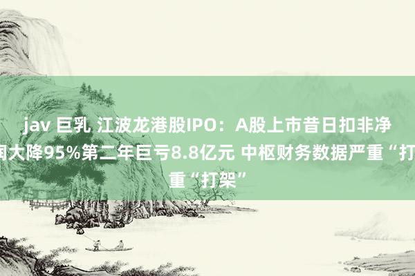 jav 巨乳 江波龙港股IPO：A股上市昔日扣非净利润大降95%第二年巨亏8.8亿元 中枢财务数据严重“打架”