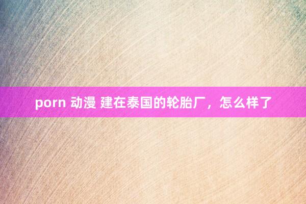 porn 动漫 建在泰国的轮胎厂，怎么样了
