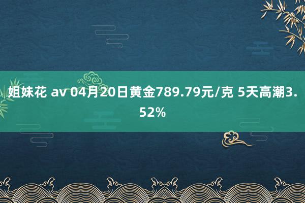 姐妹花 av 04月20日黄金789.79元/克 5天高潮3.52%