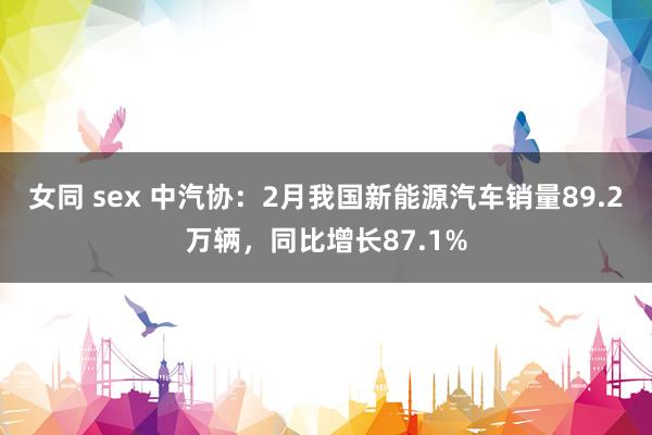 女同 sex 中汽协：2月我国新能源汽车销量89.2万辆，同比增长87.1%