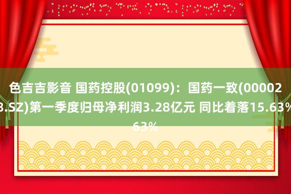 色吉吉影音 国药控股(01099)：国药一致(000028.SZ)第一季度归母净利润3.28亿元 同比着落15.63%